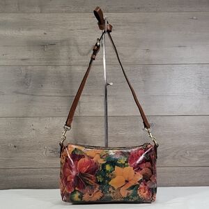 Patricia Nash Floral Printed Leather Crossbody Bag